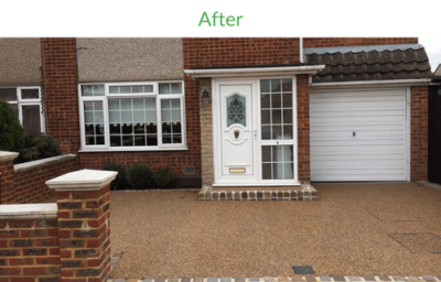 New clean and smart driveway after installation