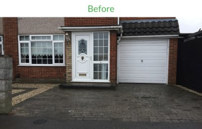 tired looking Sevenoaks driveway before resurfacing by Greenstone Landscapes