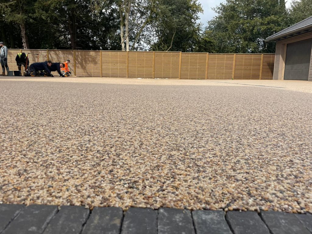 resin driveway being installed in Attleborough near Norwich