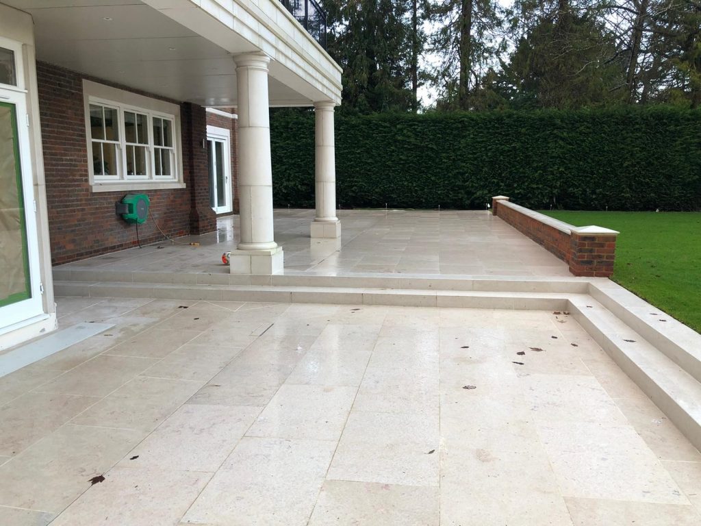 Extensive patio installed in Surrey