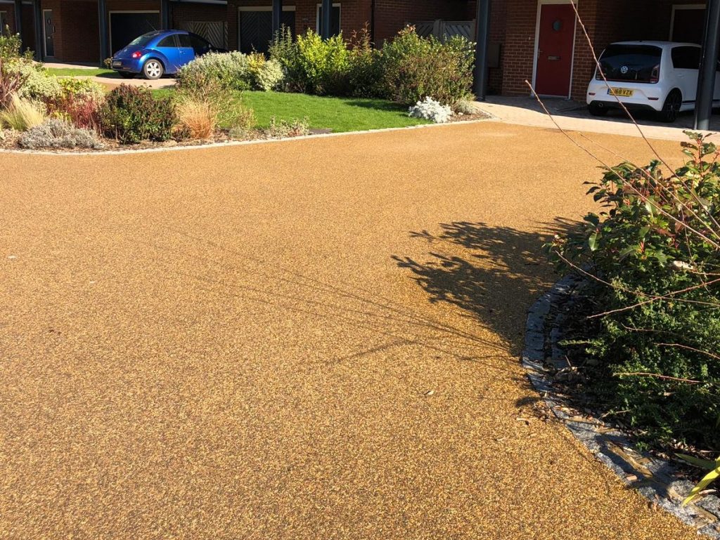 Resin bound driveway installation in Essex