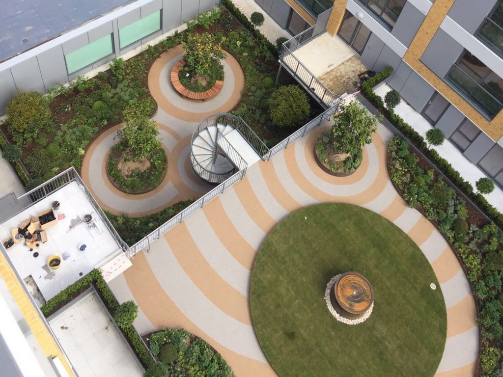 Sevenoaks circular resin-bound surfacing installation by Greenstone Landscapes