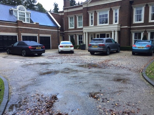 Before resin bound driveway installation in Surrey