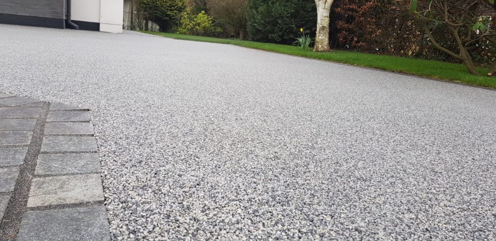 resin drive in neutral tones