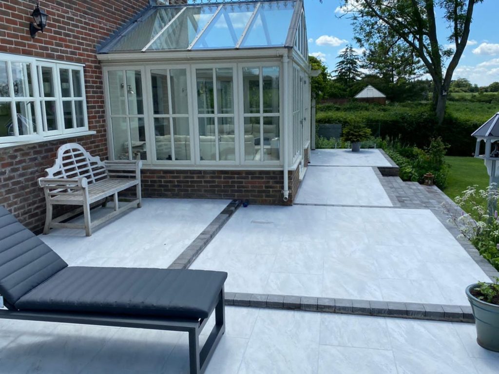 Patio installation in Essex completed project